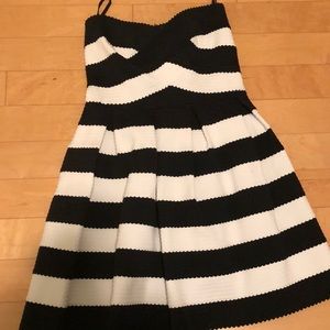 Black and white stripped dress